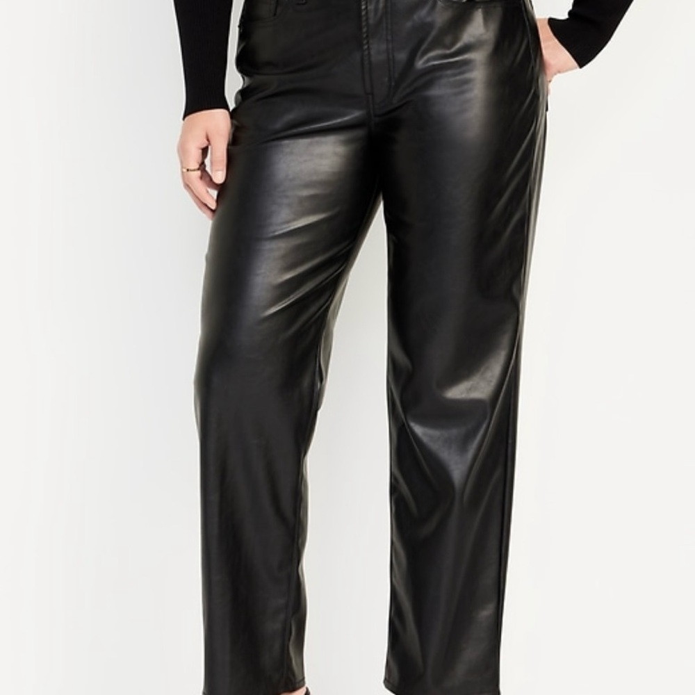 NWT Old Navy size 8 OG Loose Leather Pants